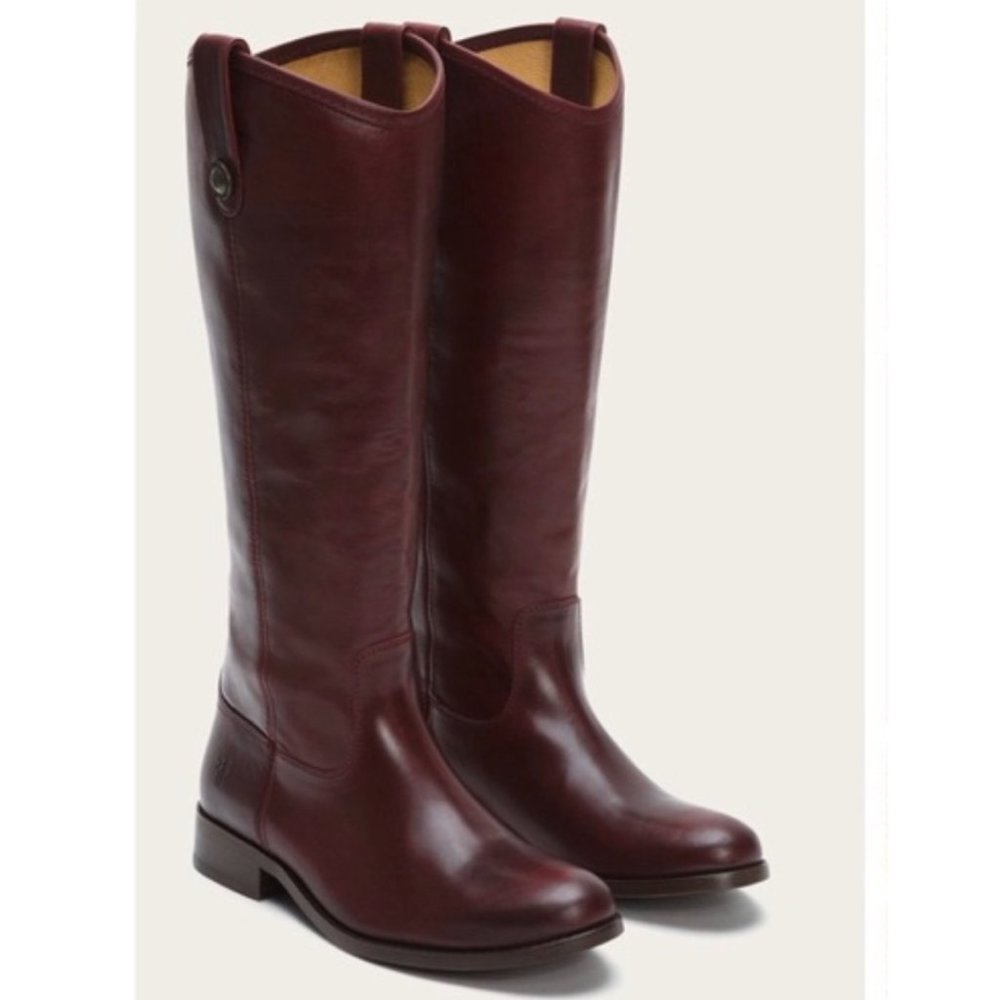 FRYE MELISSA BORDEAUX BUTTON BOOT